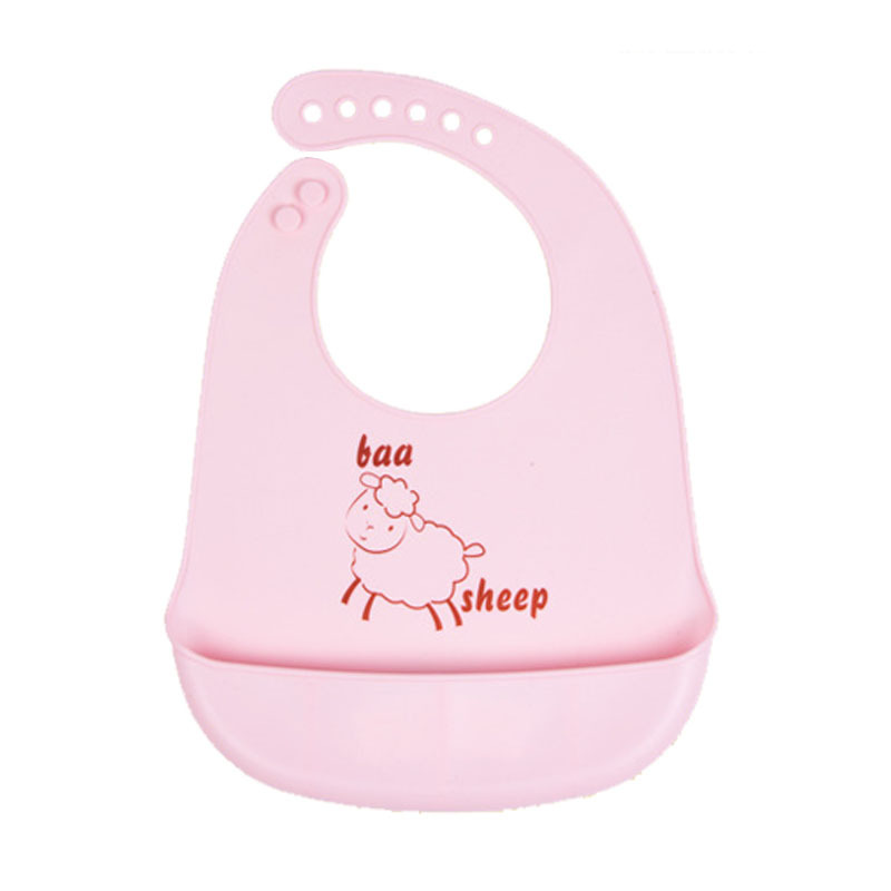 Baby Eating Silicone Bib Bib Baby Waterproof Food Bucket Super Soft Children's Slippery Bucket Children's Anti-Dirty Bib
