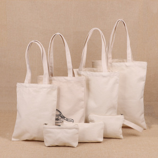 Blank canvas bag promotional logo student creative storage handbag supermarket shopping canvas bag