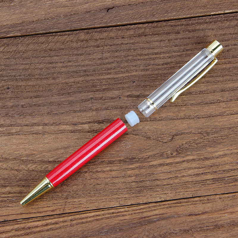 Cross-border ins hand-made Japanese and Korean creative metal crystal sequins decorative quicksand oil floating handmade empty Rod diy pen