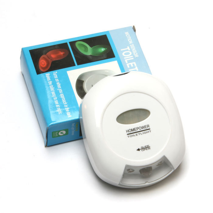 Creative LED human body induction toilet lid light toilet night light