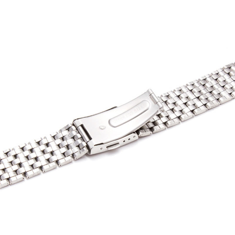 G02 seven beads stainless steel watch with steel strap watch accessories men's watch steel strap metal bracelet 20mm22mm