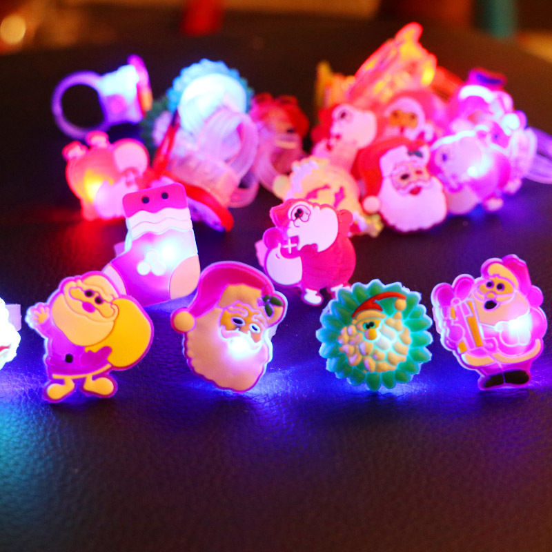 Luminous Halloween ring led flash pumpkin ghost lights colorful bracelet toys children's small gifts wholesale