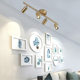 Golden spotlights Nordic style living room cafe bar restaurant cloakroom ceiling mounted track lights