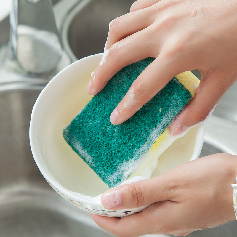 Cleaning sponge block single piece dishwashing cleaning high density sponge kitchen cleaning double-sided sponge 