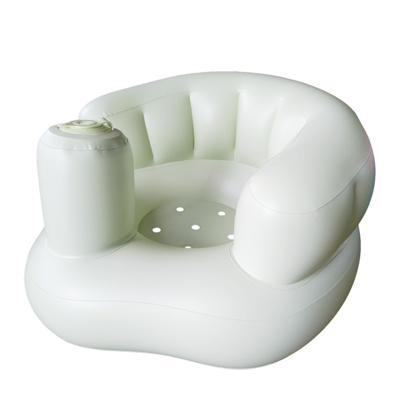 Light green basic baby inflatable sofa baby learning chair baby dining chair baby bath stool inflatable toy