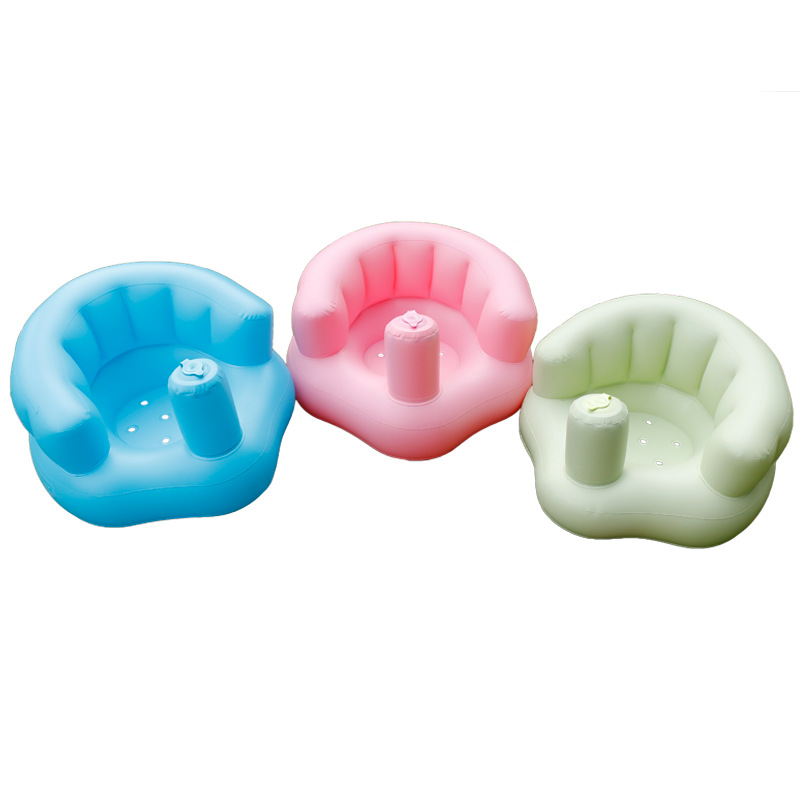 Light green basic baby inflatable sofa baby learning chair baby dining chair baby bath stool inflatable toy