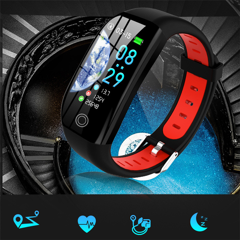 Hot F21 smart bracelet new large screen Bluetooth watch GPS track heart rate blood pressure information reminder long standby