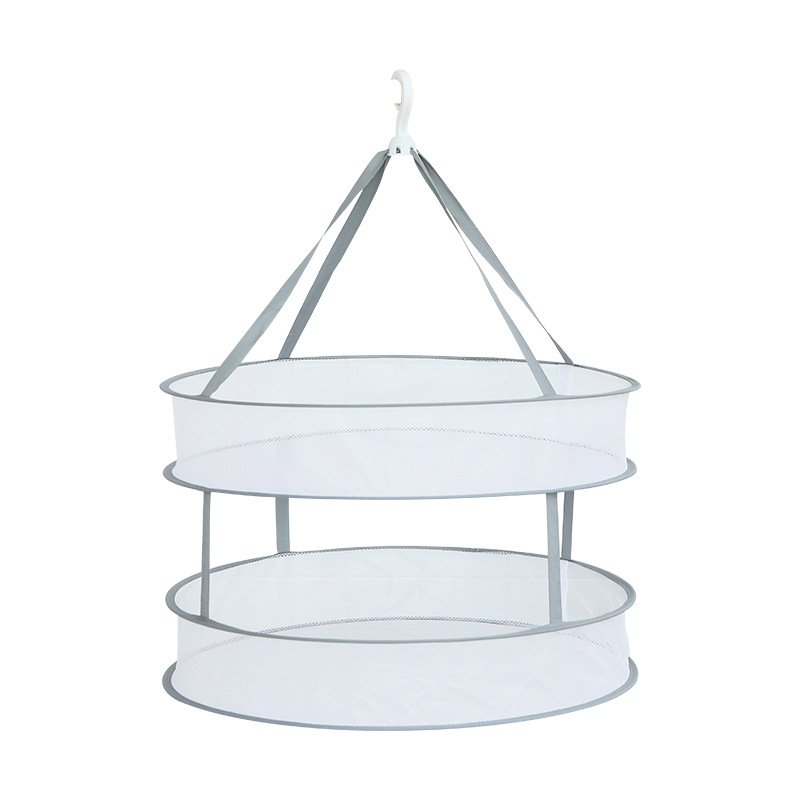 Gray edging single-layer clothes basket double-layer folding large clothes net windproof clothes rack clothes Net Wholesale manufacturers