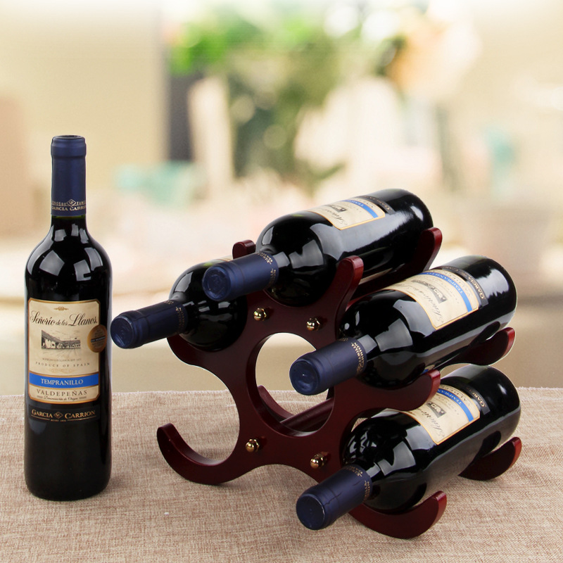 Wooden Red Wine Rack Ornaments European Style Creative Wine Rack Wine Rack Household Wine Rack Wine Cabinet Display Rack Wine Utensils