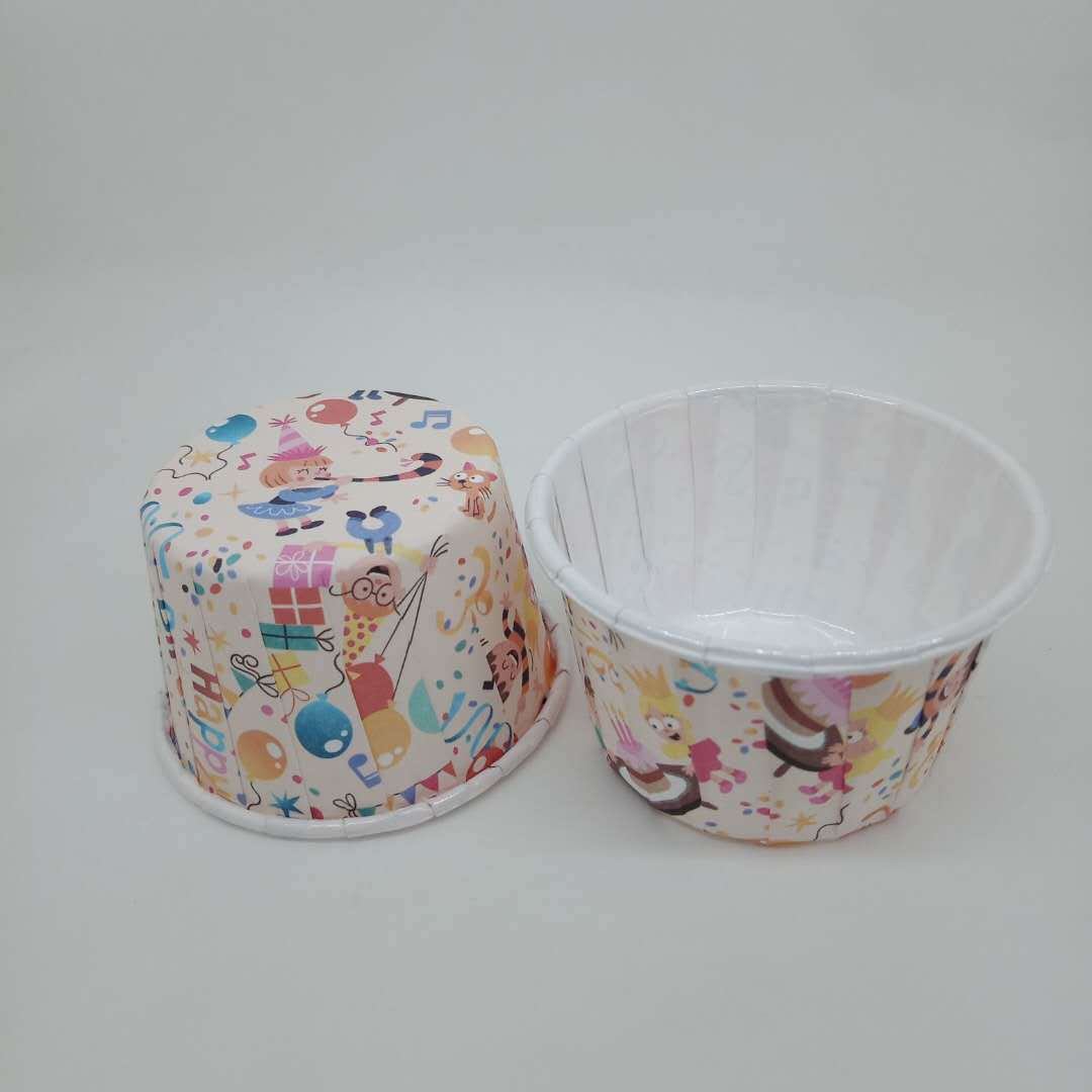 Cross-border in stock roll-up cup new food grade coated paper holder high temperature resistant Mafen cup thickened oil-proof Mafen baking