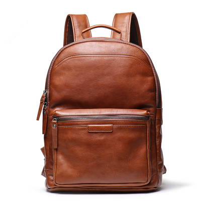 Jiagong factory direct sales Men's backpack first layer cowhide large capacity backpack vegetable tanned leather travel bag European and American Retro