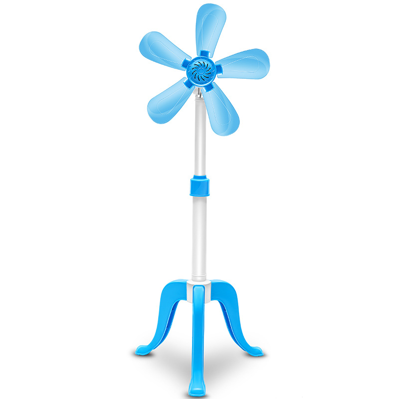 Floor-standing retractable electric fan small vertical tripod floor fan household five-leaf generation