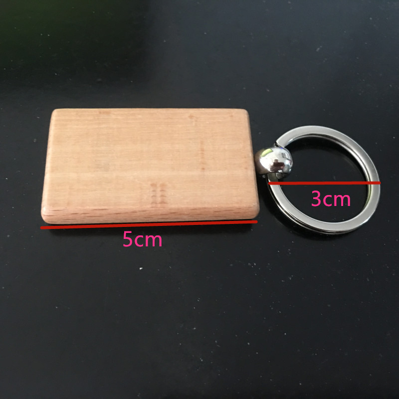 Wholesale in stock wood products solid wood creative key ring beech wood key chain pendant home supplies
