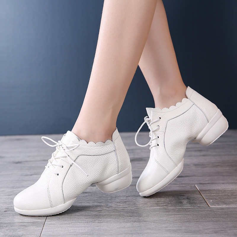 6618 Kanghua Dance Shoes Summer Mesh Leather Shoes for the Elderly Ghost Step Dance Shoes Modern Dance Square Dance Shoes Mother Shoes Women