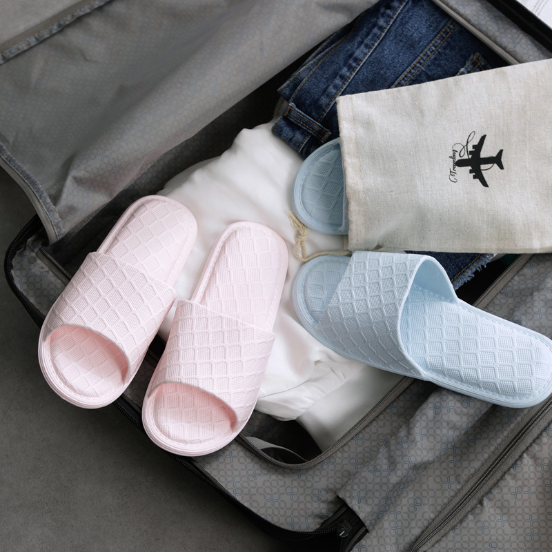Spring and summer with sack portable folding home travel EVA non-slip bathroom couple hotel bath slippers