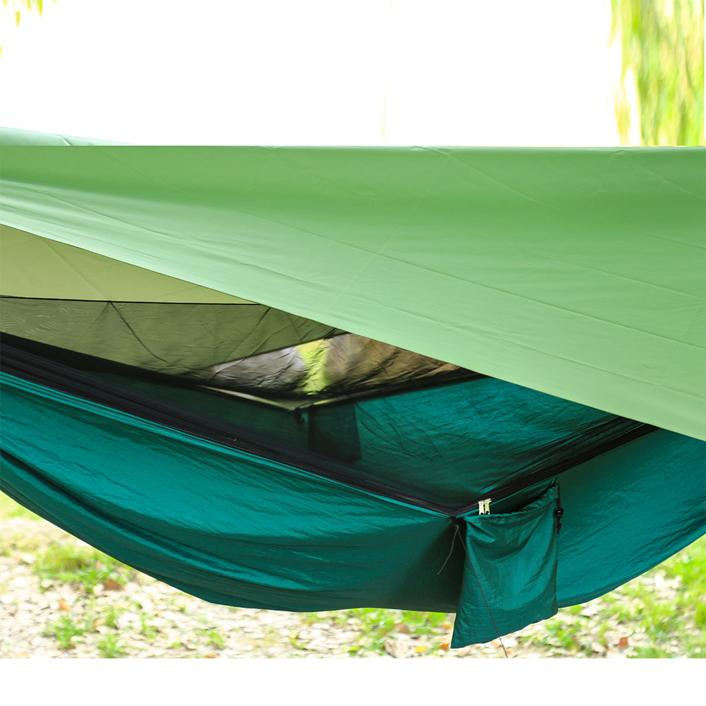 Automatic Quick Opening Mosquito Net Hammock Canopy Set Air Tent Nylon Parachute Cloth Camping Outdoor Leisure Anti-mosquito