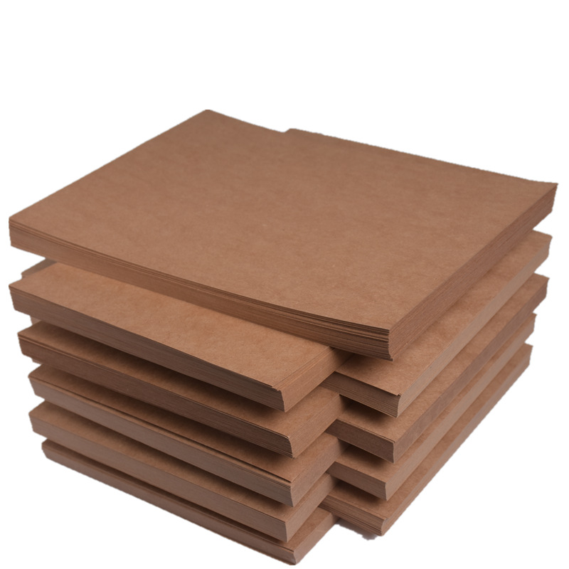 Factory direct A4/a3 pure wood pulp Kraft paper 200g thick hard 70g Kraft painting paper origami cardboard 8K4K