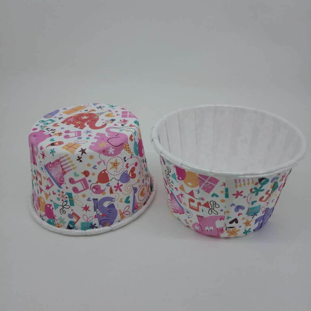 Cross-border in stock roll-up cup new food grade coated paper holder high temperature resistant Mafen cup thickened oil-proof Mafen baking