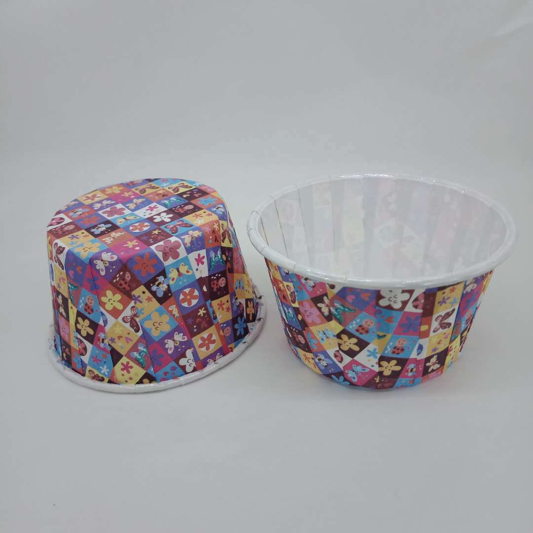 Cross-border in stock roll-up cup new food grade coated paper holder high temperature resistant Mafen cup thickened oil-proof Mafen baking