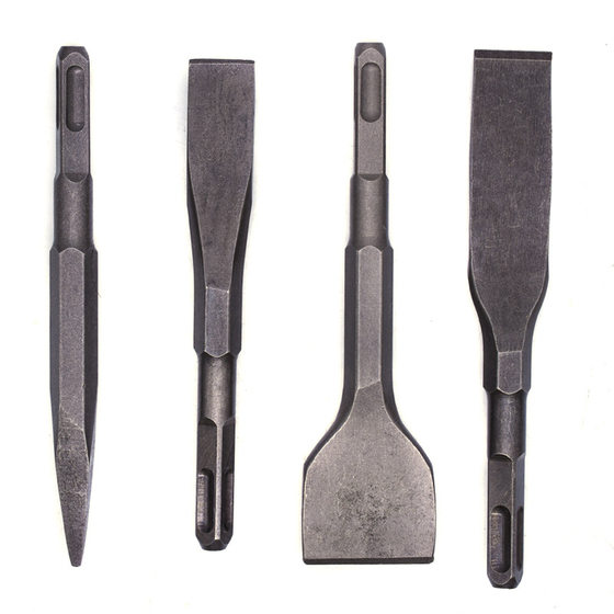 Square handle four pit electric hammer widened ultra-thin flat chisel hexagonal handle electric pick lengthened shovel Wall concrete wall slotting bit