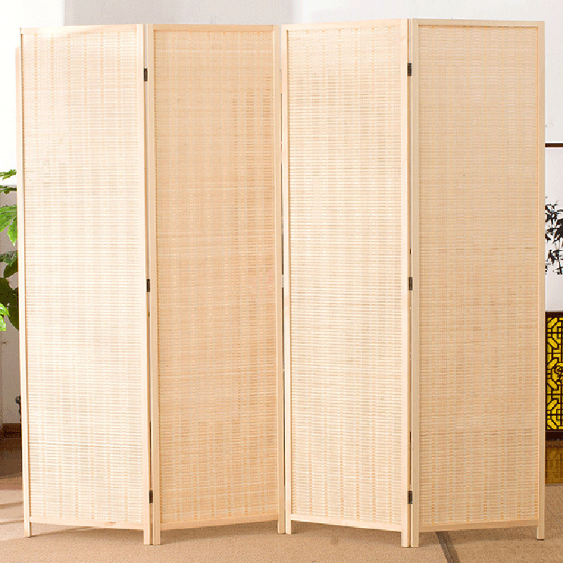 Simple Bamboo Woven Screen for Restaurant Partition, Folding Hotel Entrance, Bamboo Decorated, Mobile and Easy-to-Fold Screen for Supply