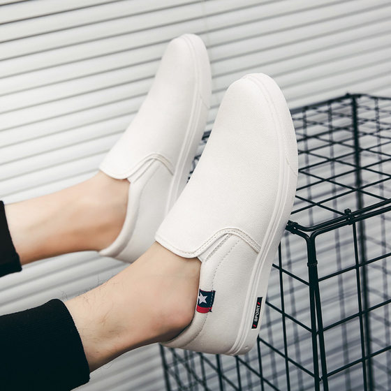 Summer Breathable Canvas Men's Shoes Old Beijing Cloth Shoes Men's Casual Sneakers Sneakers Lazy Slip-on All-match Trendy Shoes