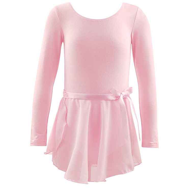 Factory wholesale children's dance clothes spring and summer long-sleeved cotton practice clothes girls' ballet jumpsuit two-piece suit