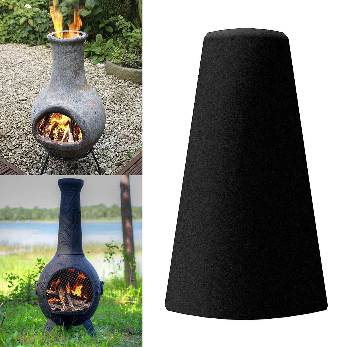 跨境亞馬遜熱賣 Chiminea Cover 210D牛津布戶外火爐罩 黑色