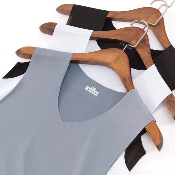 Ice Silk Seamless Men's Vest Men's Summer Slim-fit Tight Youth Sports Hurdle Sleeveless Underwear Base Undershirt