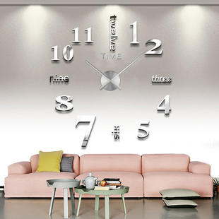 Stereo acrylic digital wall clock diy wall clock home living room creative clock wall stickers clock wholesale