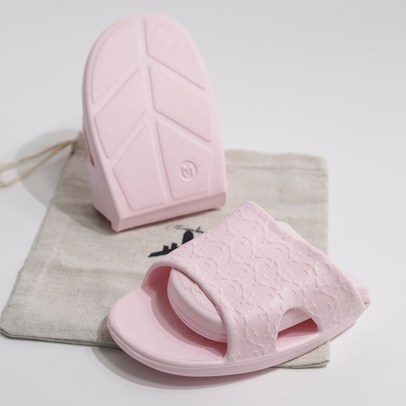 Spring and summer with sack portable folding home travel EVA non-slip bathroom couple hotel bath slippers
