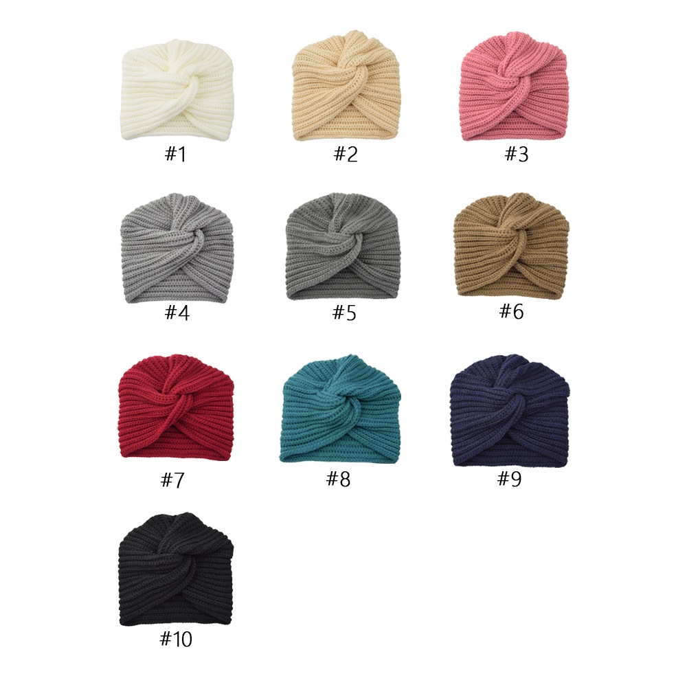European and American Imitation Cashmere Cross Indian Hat Muslim Hat Wool Knitted Hat Pullover Hat Bohemian Baotou Hat