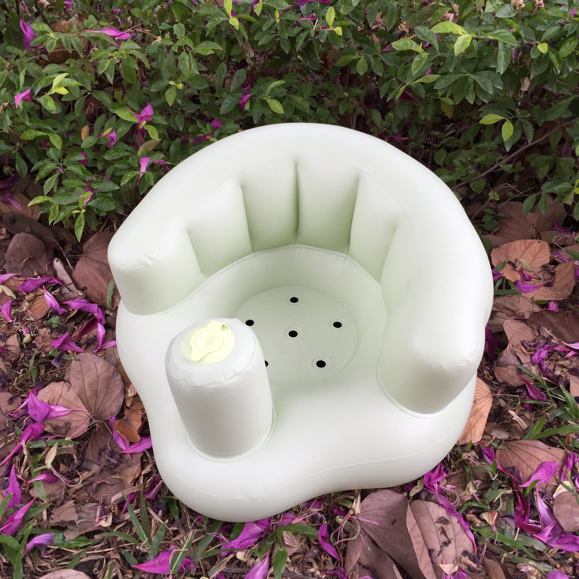 Light green basic baby inflatable sofa baby learning chair baby dining chair baby bath stool inflatable toy