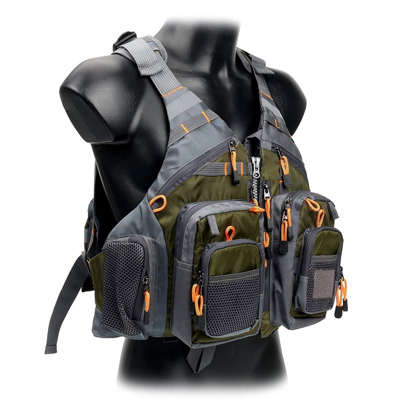 Fishing Life Jacket Sandy Fishing Suit Boat Fishing Sea Fishing Road Asia Multi-functional Multi-pocket Portable with Floating Material Removable
