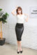 Foreign trade explosions Europe and the United States hot OL matte leather high waist skirt tight hip skirt stretch skirt plus size