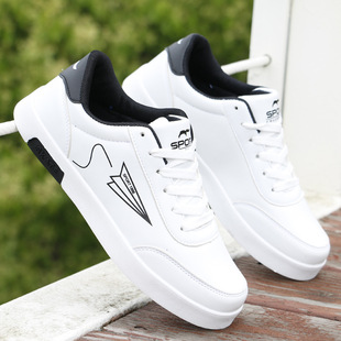 2023 Spring and Summer New White Men's Shoes Korean All-match Breathable Shoes Skate Shoes Casual Shoes Men's Sports Shoes Trendy Shoes
