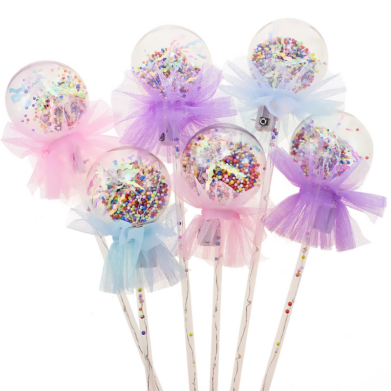 New Style Stall Luminous Wave Ball Magic Stick Flash Handheld Wave Ball Fairy Glow Stick Night Market Children's Toys