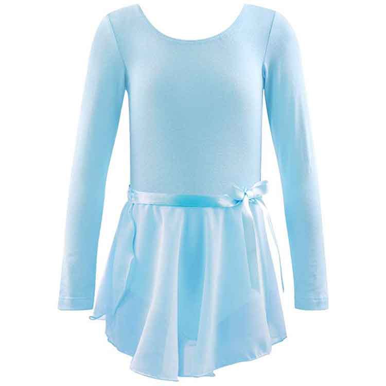 Factory wholesale children's dance clothes spring and summer long-sleeved cotton practice clothes girls' ballet jumpsuit two-piece suit