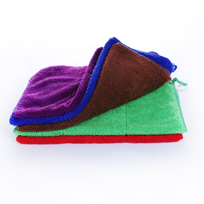 Coral fleece cloth square thick 400g 30*40 cleaning cloth cleaning cloth kitchen cloth wholesale factory outlet