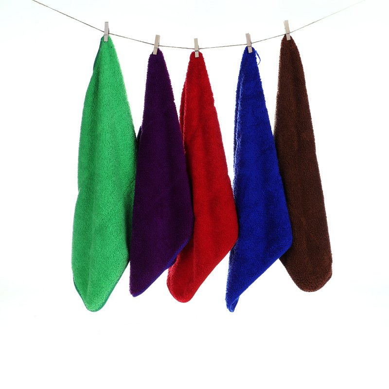 Coral fleece cloth square thick 400g 30*40 cleaning cloth cleaning cloth kitchen cloth wholesale factory outlet