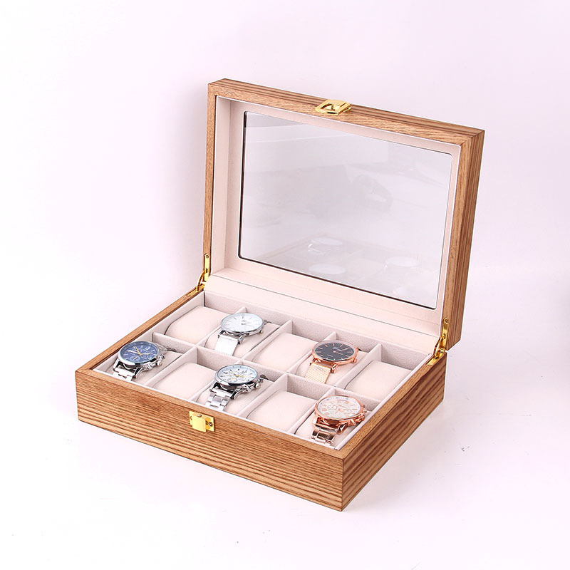 Spot wholesale 2 3 6 10 12 20 watch box retro wooden watch storage box display wooden box