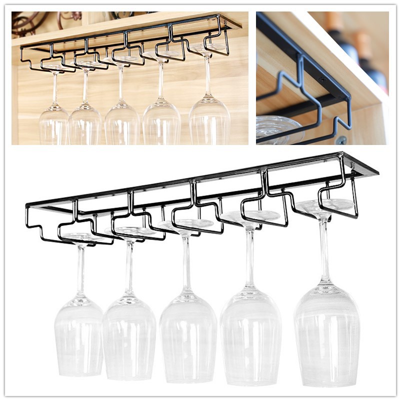Red Wine Glass Rack Hanging Household Wine Cabinet Ornaments Goblet Rack European Style Wine Glass Rack Wrought Iron Inverted Wine Glass Rack