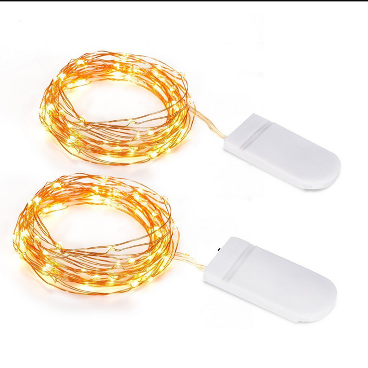 2032 button light string copper wire light led light string Christmas Chinese Valentine's Day gift box light cake bouquet decorative copper wire