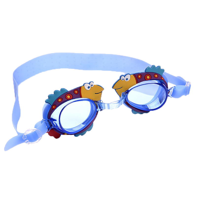 New pink small fish cartoon children swimming goggles for boys and girls children baby waterproof anti-fog HD crab swimming goggles