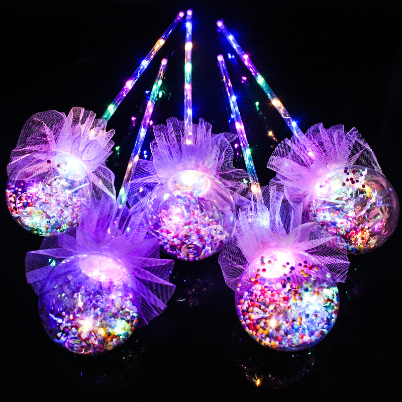 New Style Stall Luminous Wave Ball Magic Stick Flash Handheld Wave Ball Fairy Glow Stick Night Market Children's Toys
