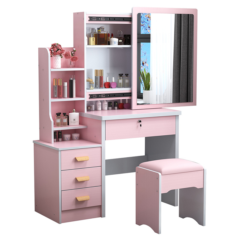 Cross-border Small Apartment Dressing Table Simple Integrated Cabinet Dressing Table Bedroom Rental House Storage Cabinet Dressing Table for Foreign Trade