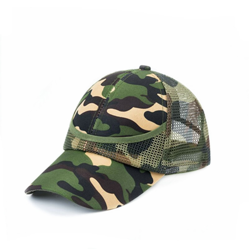 Camouflage parent-child hat children's mesh cap boys and girls peaked cap baby outdoor leisure sun hat baseball cap military hat_voghion.com