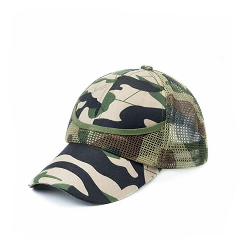Camouflage parent-child hat children's mesh cap boys and girls peaked cap baby outdoor leisure sun hat baseball cap military hat_voghion.com