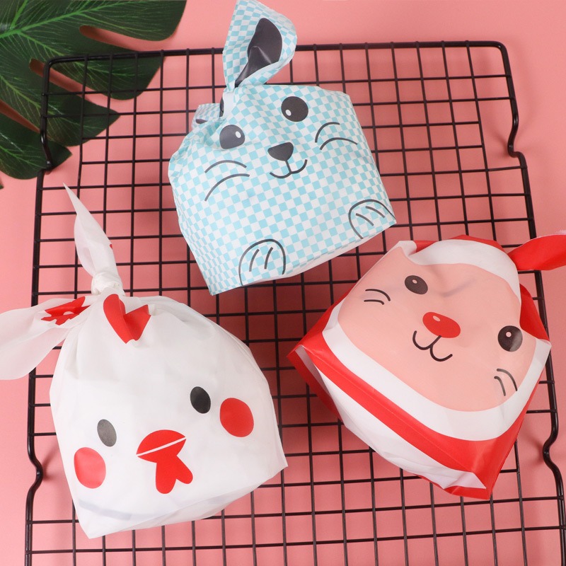 New cute rabbit ears packing bag rabbit ears candy bag biscuit bag small snack bag 50 pieces Price