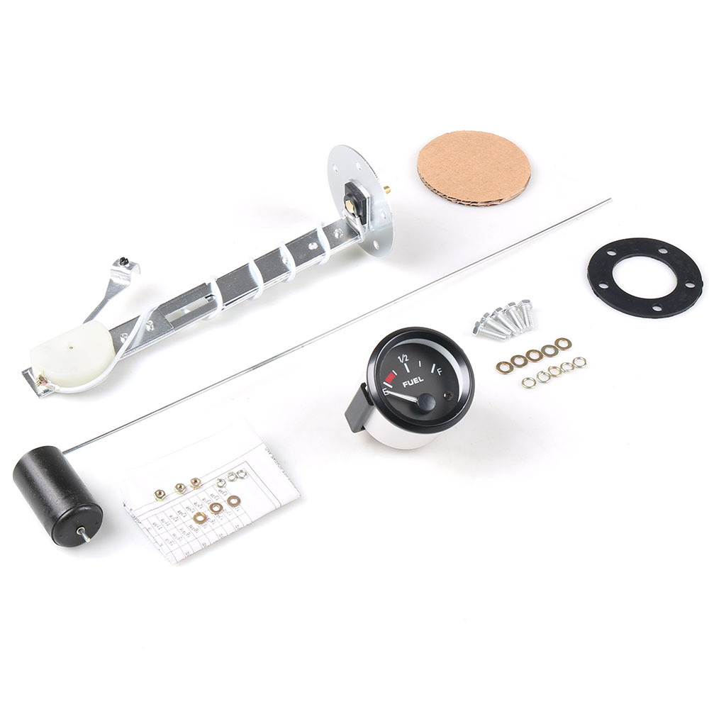 Cross-Border 52mm black-faced precision fuel gauge 12v Universal Oil level gauge with oil float for car modification